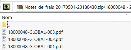 Preview of a timestamped PDF receipt file