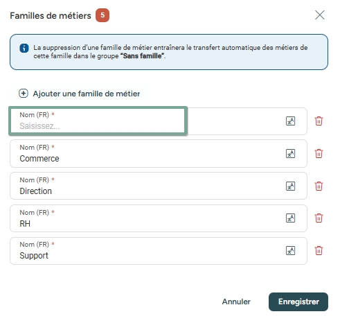 New empty family